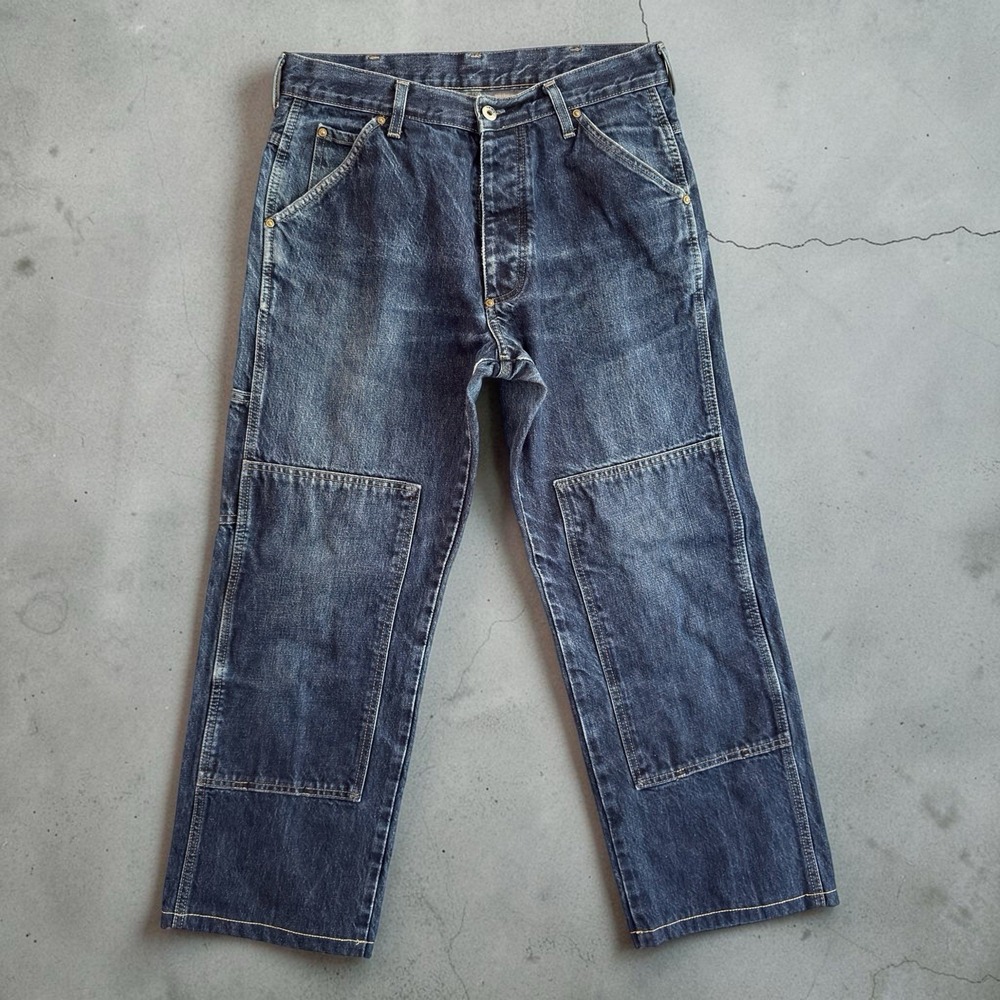 G Star RAW Jeans Men 32 Fits 30x27 Worker Double Knee Jeans Button Fly Hemmed